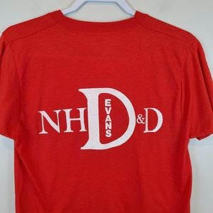 1986 Screen Stars New Hampshire D&D Evans Red T Shirt Medium Single Stitch USA